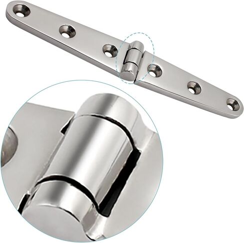 Asymmetrical Shape Boat Strap Casting Hinge 316 Stainless Steel Cabinet Door Flush Triangle Hinges Marine Hardware W/Fasteners (6 inch x 1 inch 4 Pack) in Saudi Arabia