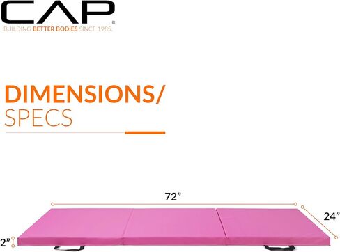 CAP Barbell All Purpose Folding Anti Tear Exercise Training Aerobic Fitness Gym & Gymnastics Balance Mat | Multiple colors in Saudi Arabia