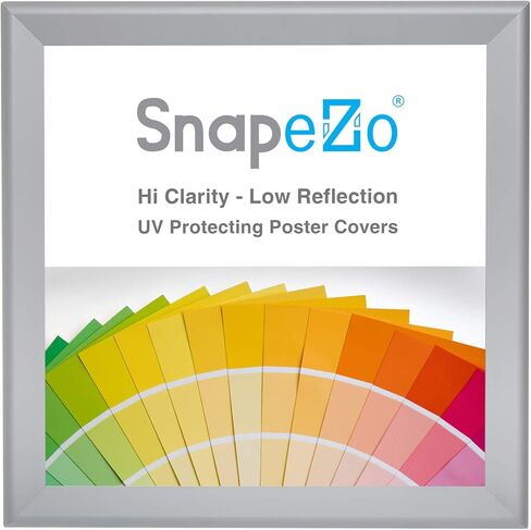 إطارات ملصقات SnapeZo فضية مقاس 36 × 48 بوصة، إطار كبس للتحميل الأمامي، هيكل من الألومنيوم مقاس 1.7 بوصة، مثبت على الحائط in Kuwait