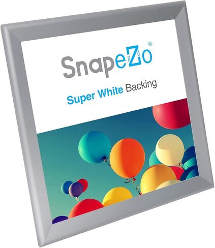 إطارات ملصقات SnapeZo فضية مقاس 36 × 48 بوصة، إطار كبس للتحميل الأمامي، هيكل من الألومنيوم مقاس 1.7 بوصة، مثبت على الحائط in Kuwait