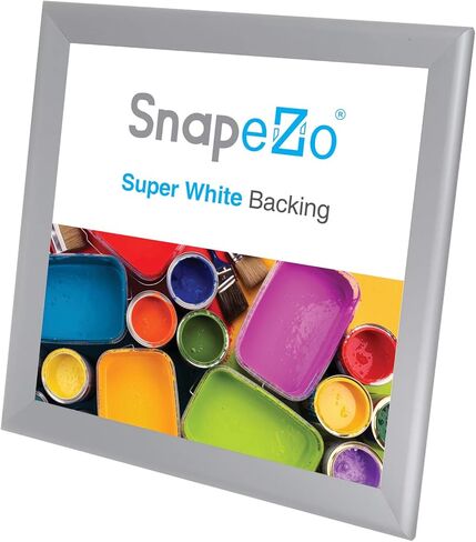 إطارات ملصقات SnapeZo فضية مقاس 36 × 48 بوصة، إطار كبس للتحميل الأمامي، هيكل من الألومنيوم مقاس 1.7 بوصة، مثبت على الحائط in Kuwait