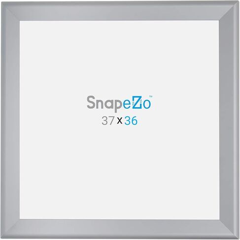 إطارات ملصقات SnapeZo فضية مقاس 36 × 48 بوصة، إطار كبس للتحميل الأمامي، هيكل من الألومنيوم مقاس 1.7 بوصة، مثبت على الحائط in Kuwait