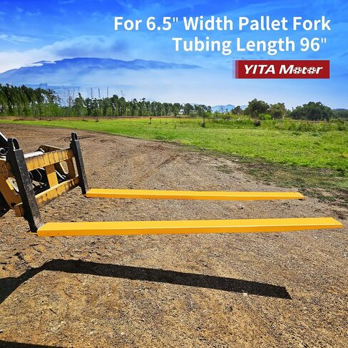 YITAMOTOR Pallet Fork Extension 96 Inch Length 6.5 Inch Width, Heavy Duty Steel Pallet Extensions for Forklift Truck, Yellow in Saudi Arabia
