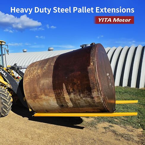 YITAMOTOR Pallet Fork Extension 96 Inch Length 6.5 Inch Width, Heavy Duty Steel Pallet Extensions for Forklift Truck, Yellow in Saudi Arabia