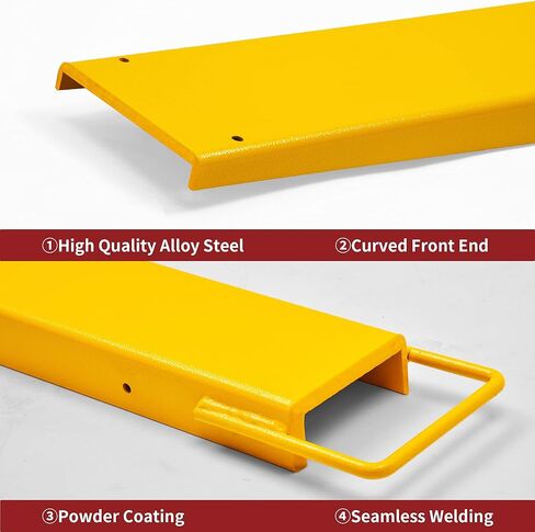 YITAMOTOR Pallet Fork Extension 96 Inch Length 6.5 Inch Width, Heavy Duty Steel Pallet Extensions for Forklift Truck, Yellow in Saudi Arabia