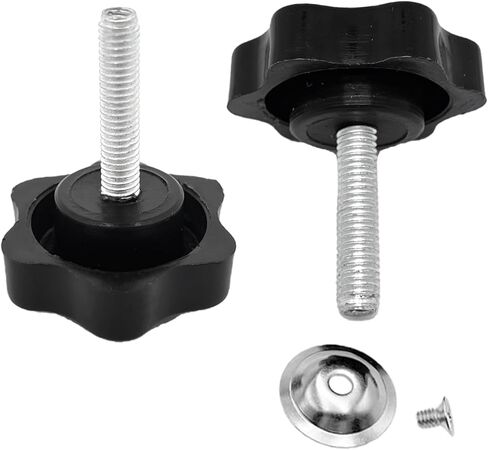 4 قطع M6x25mm عرافة على شكل ذكر موضوع معدني لقط اليد نجمة المقابض، البلاستيك عرافة على شكل لقط مقبض مقبض اليد تشديد المسمار لاستبدال قاعدة المظلة، مع غسالة مسطحة in Saudi Arabia