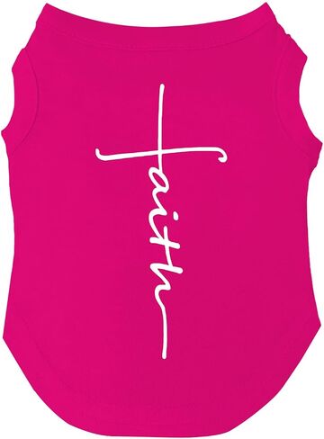 Faith Cross Dog Tee Shirt Sizes for Puppies, Toys, and Large Breeds (Black, X-Large 68) in Saudi Arabia