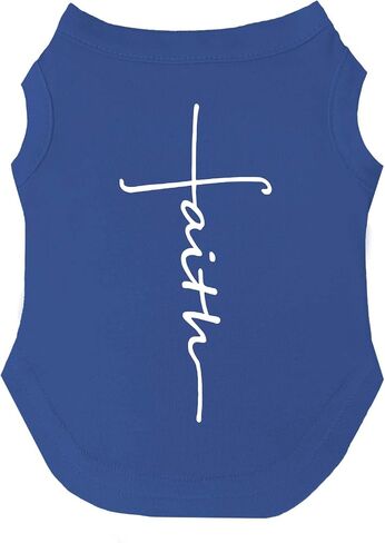 Faith Cross Dog Tee Shirt Sizes for Puppies, Toys, and Large Breeds (Black, X-Large 68) in Saudi Arabia