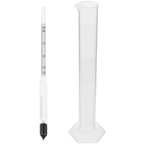 Mobestech Hydrometer Alco-HOL Meter Kit: Hydrometer Alco-HOL Tester Alco-HOL Hydrometer for Li-quor Moonshine Spirits Proofing Distilling 0-35+