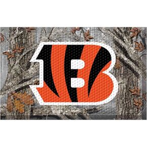 سجادة باب مكشطة مطاطية من FANMATS 18949 Cincinnati Bengals، لون مموه 19 بوصة × 30 بوصة