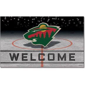 FANMATS 21275 Minnesota Wild Crumb Rubber Outdoor Door Mat - 18in. x 30in.