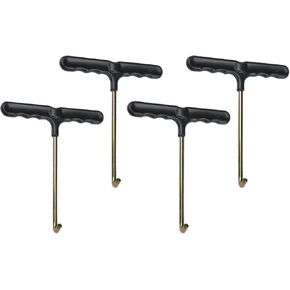 Shoe Lace Tightner, 4pcs Stainless Steel Outdoor Heights Lace Tool, Portable Lace Tightener for Ice-Skates, Skate Key Trampoline Spring Pull Tool Kit(Size:4pcs)