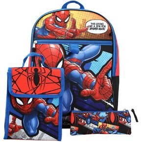 Bioworld Spider-Man With Miles Morales 5-Piece 16" Youth Backpack Set