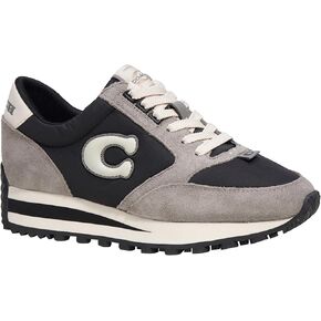Coach Women's Non Tech Athletic Runner Sneaker, Color Black/Chalk, Size 6