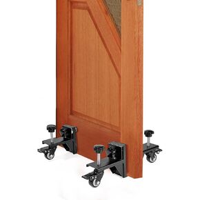 Door Installation Tool,Door Installation Trolley Set of 2,Door Board Lifter Cart，Fits 1-3/8" to 2-3/8" Heavy Duty Panel Doors，Door Lift Tool with Swivel Wheels Holds 1200 lbs