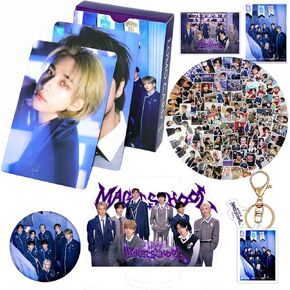 مجموعة هدايا KPOP Stray Kids - بما في ذلك بطاقات الصور المدرسية السحرية من Stray Kids، وملصقات Stray Kids، وسلسلة مفاتيح Stray Kids، وشارة، ولوحة الوقوف الأكريليكية Stray Kids Merch للمعجبين in Kuwait