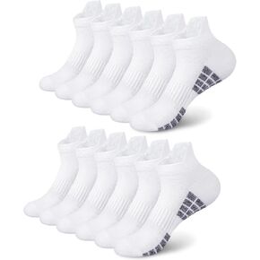Loritta 6 Pairs Womens Ankle Socks Gym Athletic Cushioned Low Cut Casual Workout Sports Running Socks
