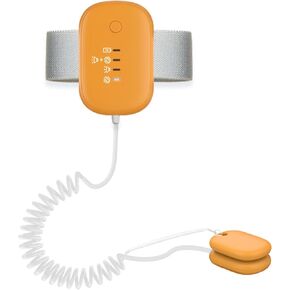 Bed Wetting Alarm for Boys Girls, Bedwetting Alarm System, USB Rechargeable, Loud Sound and Vibration, 3 Reminder Modes for Kids, Adults (Orange)