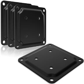 (8 Pack) 4" x 4" Wood Post Plate Connector, Powder-Coated Decking Post Base, Wood Fence Post Anchor Base, Deck Porch Railing Support Base