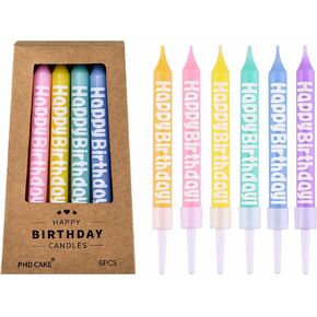PHD CAKE 36-Count Birthday Candles with Holders, Party Candles, Cake Candles