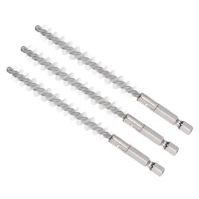 Bore Brush, 12mm Dia 75mm Length, Nylon Twisted Cleaning Wire Brushes with 1/4" Hex Shank - (Applications: for Power Drill)