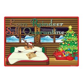 Even Reindeer Self Quarantine - Vinyl Banner by Graphical Warehouse - 36x24 in