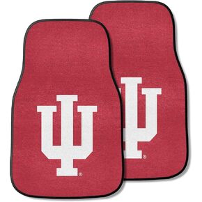 FANMATS - 5169 NCAA Indiana University Hoosiers Nylon Face 2-pc Carpet Car Mat Set , 18"x27"