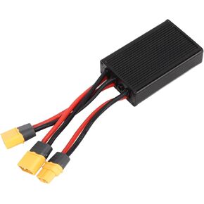 Double Battery Discharge Converter for EBike, Electric Bike Dual Battery Connector Adapter with XT60 Port, Dual Battery Pack Switch Balancer 20 to 72VDC (40A)