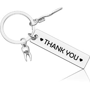 Dentist Gifts Thank You Gift Keychain Dental Hygienist Gift Appreciation Gift Jewelry for Dentist Dental Assistant Gift Retirement Gift for Dentist Dentist Physician Jewelry Christmas Birthday Gift