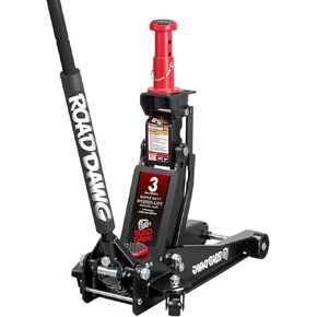 ATZ815009D-1 Torin Long Reach Ultra-Low Profile Floor Jack: 2.75"-24" Lifting Range with Magnetic Tray, Foot Pedal, Wide Rear Wings and Quick Lift Dual Pump, 2 Ton (4,000 lb) Capacity