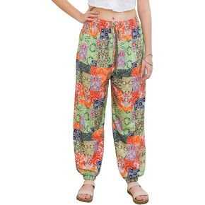 LOFBAZ Women Boho Harem Pants High Waist Yoga Joggers Clothes Flowy Loose Summer Beach Trouser Hippie Bohemian Lounge