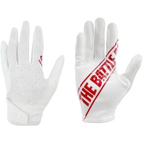 CHAMHIDY Football Receiver Gloves Elite Ultra-Stick Sports Receiver Youth and Adult White, Small