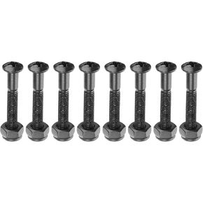 PATIKIL Skateboard Mounting Hardware 1-3/8" / 35mm, 8pcs Carbon Steel Skateboard Screws Bolts&Nuts Flat Head for Cruiser, Black