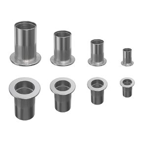 QISHENG 100 PCS #6-32 Stainless Steel SAE Rivet Nuts,Stainless Steel 18-8 A2(304) Nut,Home Nut