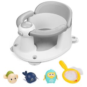 Baby Bath Seat for Babies 6 Months & Up,Infant Bathtub Chair with Suction Cup,Non-Slip,Safe Infant and Toddler Bath Seat for Sitting Up,Baby Bath tub Seat(Gray)
