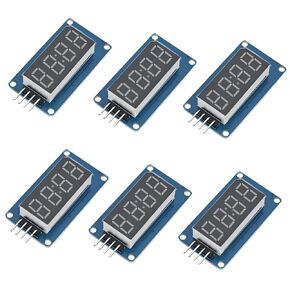 6pcs TM1637 0.36 inch 4-Digit 7-Segment Digital LED Display Module with Clock Point Accessory