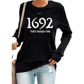 QYZ-Top 1692 They Missed One Long Sleeve Shirt Women Vintage Funny Sweatshirt Halloween Fun Shirt Gifts 2024