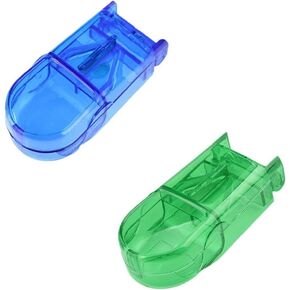 2 Pcs Pill Cutter Splitter, Cuts Pills for Small and Tiny Pills Tablet Splitter with Guard Pill Cutter and Crusher Cuts Pills for Cutting Small Pills or Large Pills in Half Daily Medicine Organizer