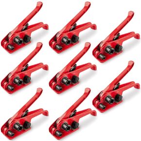 Heavy Duty Poly Strapping Tensioner & Cutter Manual Banding Tools, Banding Tensioner Cutter Cord Strapping Machine Windlass for 1/2" - 3/4" Width Polyester Polyproplyn Strap(8 Pack)