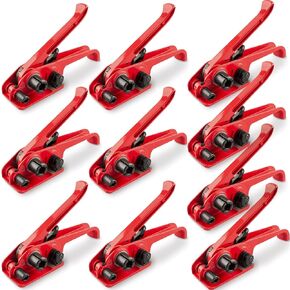 Heavy Duty Poly Strapping Tensioner & Cutter Manual Banding Tools, Banding Tensioner Cutter Cord Strapping Machine Windlass for 1/2" - 3/4" Width Polyester Polyproplyn Strap(8 Pack)
