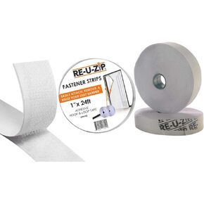 RE-U-ZIP® Hook & Loop Fastener Strips | 24 ft Adhesive Mounting Tape
