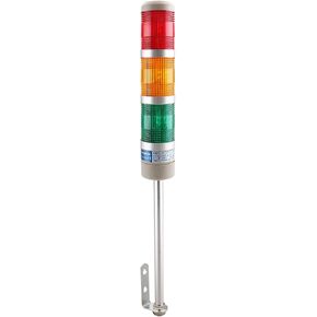 Baomain Industrial Signal Light Column LED Alarm Round Tower Light Indicator Continuous Light LTA-502T Warning Light Red Green Yellow AC 110V