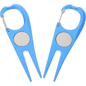 Yardwe 2pcs Golf Green Fork Golfs Accessory Golfs Device Golfs Balls Marker Outdoor Golfs Fork Golfs Putting Fork Golfs Marker Fork Outdoor Golfs Divot Tool Metal Repair Aluminum Shell