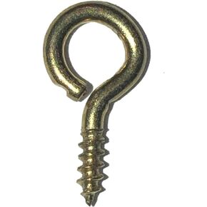 200 Screw Eye Brass Plated 7/16" L 1/8" Eye 3/16" Shank