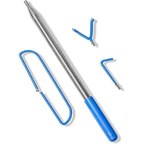 Trademark Innovations Disc Retriever Disc Golf Retriever Pole Telescoping Disc Golf Retriever, Blue
