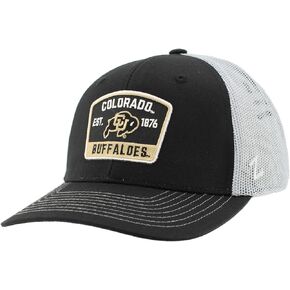 ZHATS Standard NCAA Officially Licensed Trucker Hat Dakota Switchback Patch Black Gray