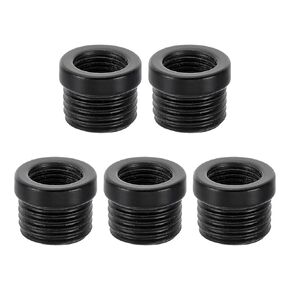 PATIKIL 9/16"-18UNFxM10x12mm Thread Reducing Nuts, 10 Pcs Male to Female Thread Adapter Protector Pipe Fitting Reducer for Floor Lamp Gooseneck, Black