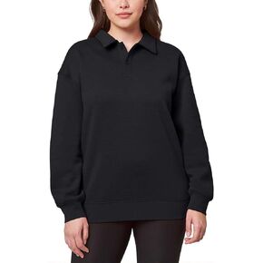 Mondetta Ladies' Collared Fleece Pullover Top