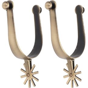 Luqeeg Zinc Alloy Vintage Spurs, Antique Brass Design, Proof Horse Spurs with Gear for Men, Cowboy, Professional Cowboy Spurs, Easy Horse Control, Riding Reminder