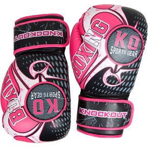 Girls Pink Boxing Gloves - 6oz